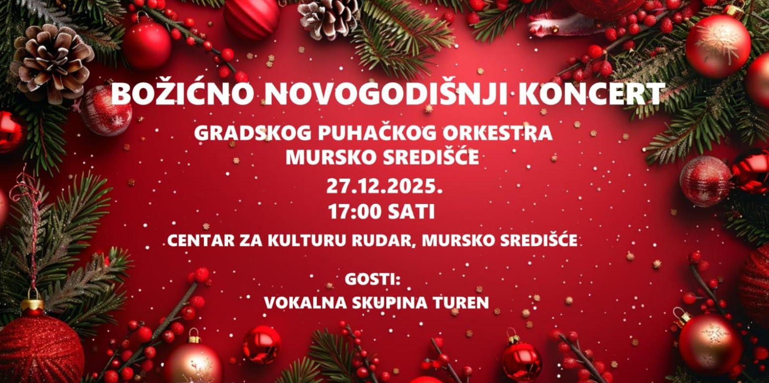 I ove godine veliki Božićno – novogodišnji koncert Gradskog puhačkog orkestra