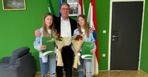 Gradonačelnik Dražen Srpak upriličio prijem za Tenu i Leu Marodi iz Murskog Središća nakon rušenja hrvatskog rekorda