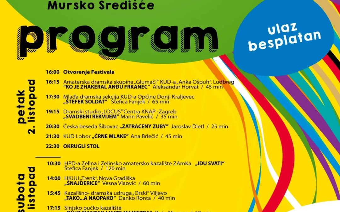 Jubilarno, 5. izdanje Festivala hrvatske pučke drame – Murski cimeri