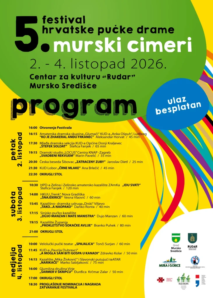 Jubilarno, 5. izdanje Festivala hrvatske pučke drame – Murski cimeri