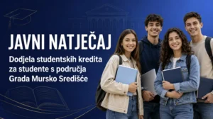 JAVNI NATJEČAJ dodjela studentskih kredita za studente s područja grada za akademsku godinu 2026./2027.