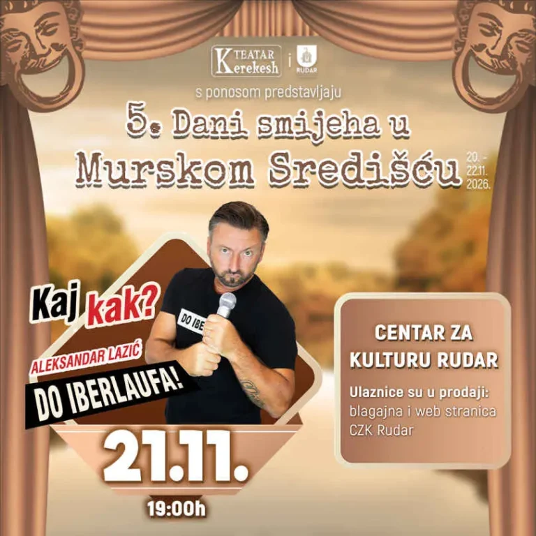 Aleksandar Lazić u Centru za kulturu „Rudar” – 90 minuta smijeha za samo 10 eura